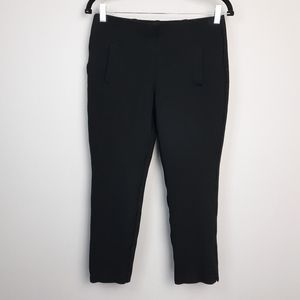 Chico's Solid Black Midrise Crop Ponte Pants size 4 Petite
